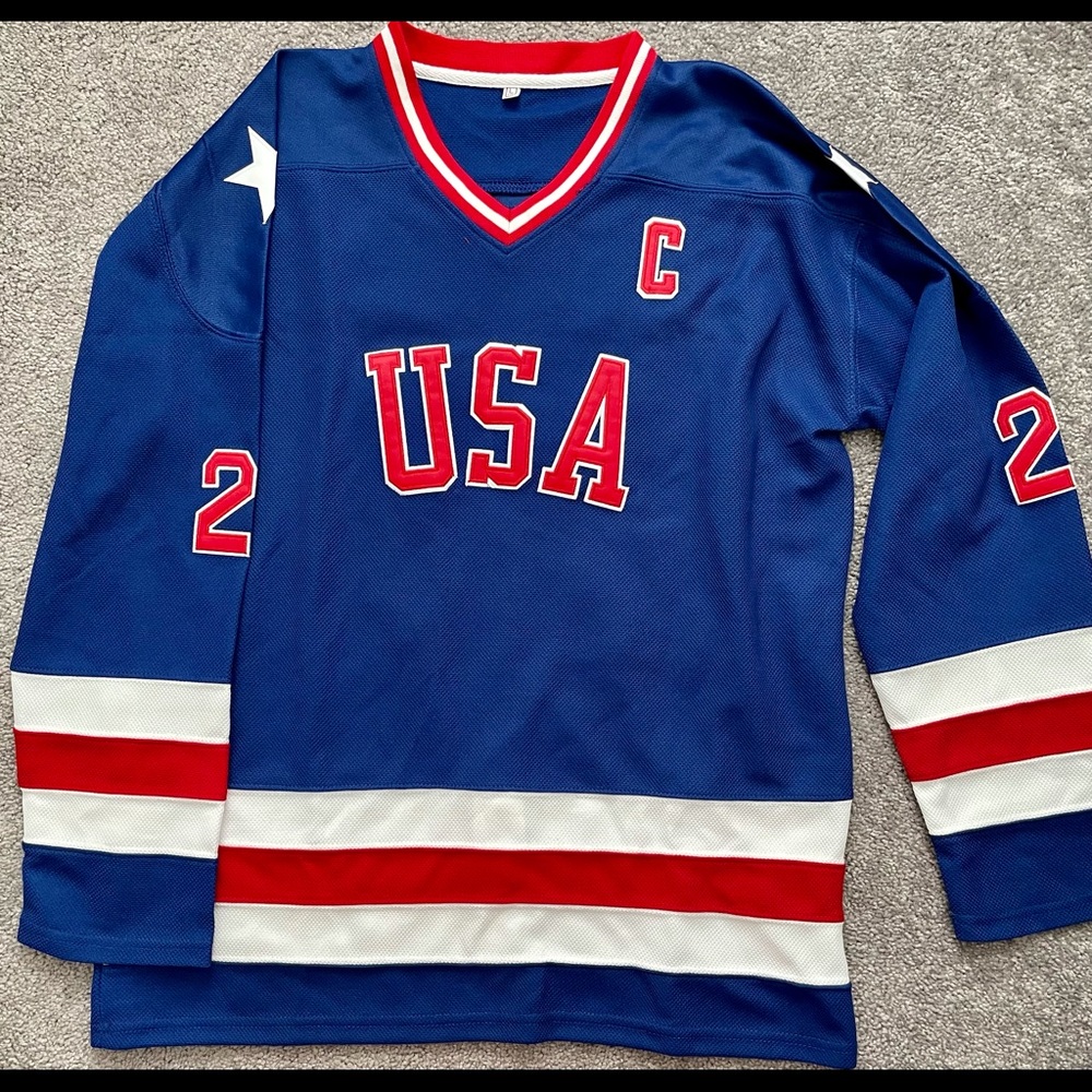 U.S. Olympic Hockey Jersey, Mike Eruzione, Miracle On Ice 1980